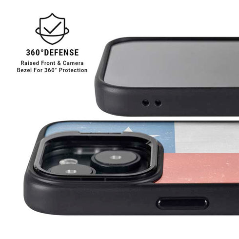 Chile Flag Distressed iPhone 14 Kickstand Case